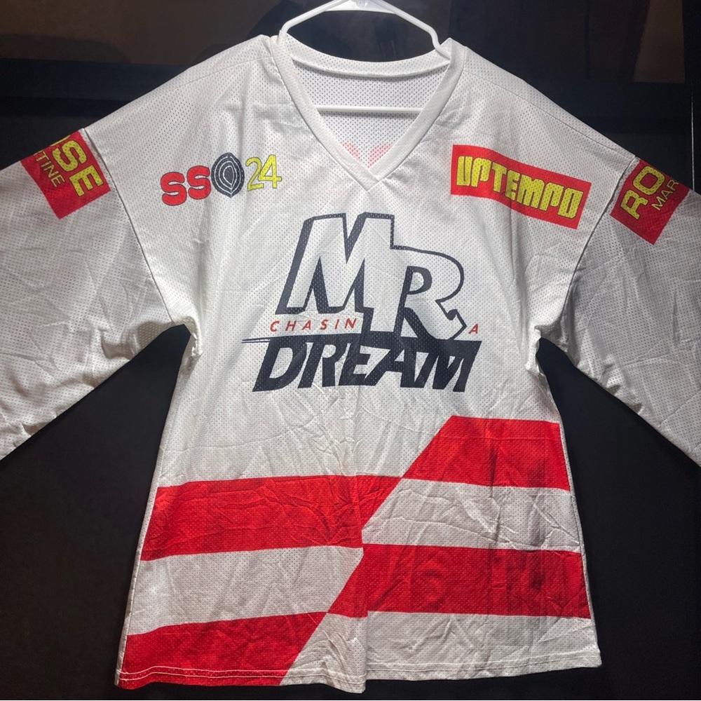 White and Red Men's Jersey